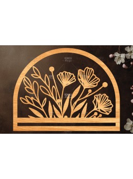 Σετ των 2 Intra απο ξύλο plywood 3mm-4mm πάχος - Φλοράλ Μακραμέ θήκη κοπής με λέιζερ Δίασταση 20x20 cm INTRAFABR-120824448