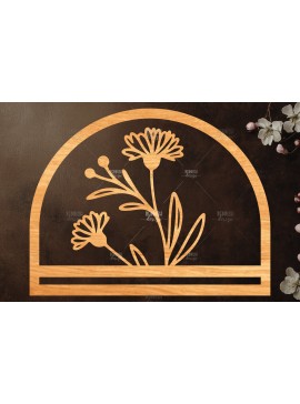 Σετ των 2 Intra απο ξύλο plywood 3mm-4mm πάχος - Φλοράλ Μακραμέ θήκη κοπής με λέιζερ Δίασταση 20x20 cm INTRAFABR-120824495