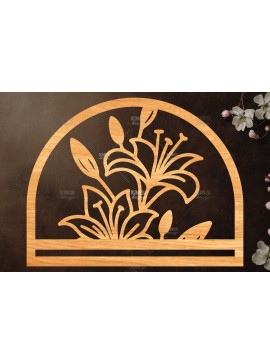 Σετ των 2 Intra απο ξύλο plywood 3mm-4mm πάχος - Φλοράλ Μακραμέ θήκη κοπής με λέιζερ Δίασταση 20x20 cm INTRAFABR-120411356