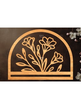 Σετ των 2 Intra απο ξύλο plywood 3mm-4mm πάχος - Φλοράλ Μακραμέ θήκη κοπής με λέιζερ Δίασταση 20x20 cm INTRAFABR-120411348