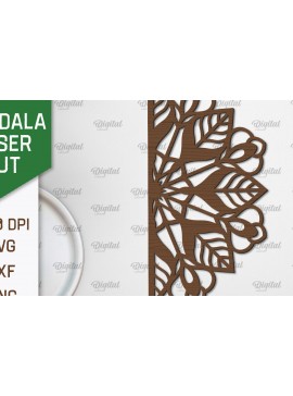 Intra απο ξύλο plywood 3mm-4mm πάχος - Floral σχέδιο τοίχου Mandala με  Δίασταση 30x30 cm INTRAFABR-103247302