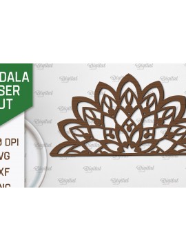 Intra απο ξύλο plywood 3mm-4mm πάχος - Floral σχέδιο τοίχου Mandala με  Δίασταση 30x30 cm INTRAFABR-103246988