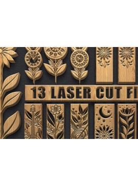 Intra απο ξύλο plywood 3mm-4mm πάχος - Πακέτο  Music Panel Floral Moon Δίασταση 3600x5400 cm INTRAFABR-122798400