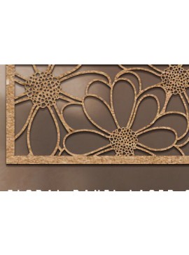Σετ των 2 Intra απο ξύλο plywood 3mm-4mm πάχος - Floral Panel Laser Cut  Δίασταση 30x20 cm INTRAFABR-99399213
