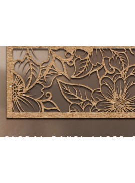 Σετ των 2 Intra απο ξύλο plywood 3mm-4mm πάχος - Floral Panel Laser Cut  Δίασταση 30x20 cm INTRAFABR-99399216