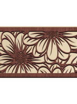 Σετ των 2 Intra απο ξύλο plywood 3mm-4mm πάχος - Floral Panel Laser Cut  Δίασταση 30x20 cm INTRAFABR-99272972