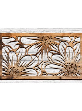 Σετ των 2 Intra απο ξύλο plywood 3mm-4mm πάχος - Floral Panel Laser Cut  Δίασταση 30x20 cm INTRAFABR-99272956