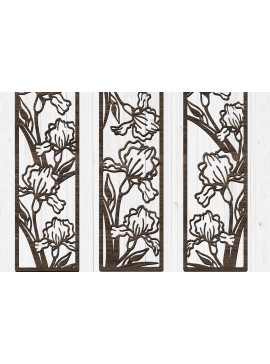 Σετ των 2 Intra απο ξύλο plywood 3mm-4mm πάχος - Floral πάνελ τοίχου τέχνης Δίασταση 30x20 cm INTRAFABR-117565012