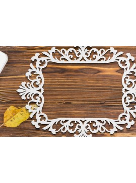 Σετ των 2 Intra απο ξύλο plywood 3mm-4mm πάχος - Floral Κορνίζα Paper-Cut  Δίασταση 20x25 cm INTRAFABR-118208088