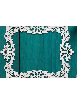 Σετ των 2 Intra απο ξύλο plywood 3mm-4mm πάχος - Floral Κορνίζα Paper-Cut  Δίασταση 20x25 cm INTRAFABR-118208567
