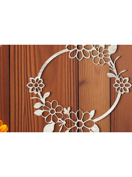 Σετ των 2 Intra απο ξύλο plywood 3mm-4mm πάχος - Floral Κορνίζα Paper-Cut  Δίασταση 20x25 cm INTRAFABR-118329112