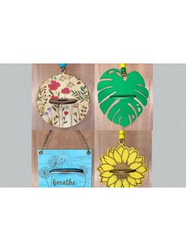 Σετ των 2 Intra απο ξύλο plywood 3mm-4mm πάχος - Πακέτο λέιζερ πολλαπλασιασμού λουλουδιών των 4 Δίασταση 30x20 cm INTRAFABR-31650062