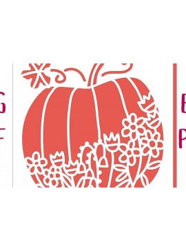 Σετ των 3 Intra απο ξύλο plywood 3mm-4mm πάχος - Floral Pumpkin Card  Cut File Δίασταση 5x5 cm INTRAFABR-40529390