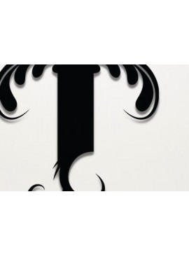Intra απο ξύλο plywood 3mm-4mm πάχος - Floral T Letter Cut Laser  Δίασταση 30x20 cm INTRAFABR-35147524