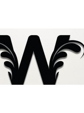 Intra απο ξύλο plywood 3mm-4mm πάχος - Floral W Letter Cut Laser  Δίασταση 30x20 cm INTRAFABR-35147492