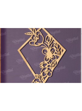 Intra απο ξύλο plywood 3mm-4mm πάχος - Floral διακόσμηση τοίχου  Δίασταση 30x20 cm INTRAFABR-119550267