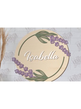 Σετ των 2 Intra απο ξύλο plywood 3mm-4mm πάχος - Πλακέτα τοίχου Floral Cut Laser | CNC Δίασταση 30x20 cm INTRAFABR-122602236