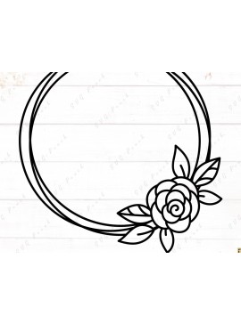 Σετ των 2 Intra απο ξύλο plywood 3mm-4mm πάχος - Floral στεφάνι  Δίασταση 20x25 cm INTRAFABR-117722077