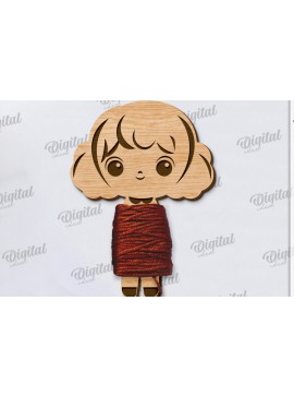 Σετ των 2 Intra απο ξύλο plywood 3mm-4mm πάχος - Floss Bobbin Cut Laser Δίασταση 30x20 cm INTRAFABR-120428370