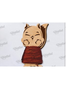 Intra απο ξύλο plywood 3mm-4mm πάχος - Floss Bobbin Cut Laser Δίασταση 30x20 cm INTRAFABR-120428538