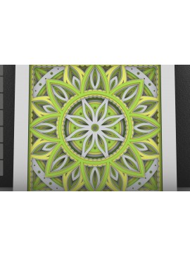 Intra απο ξύλο plywood 3mm-4mm πάχος - Flower 3D Layered Paper Cut, 3D Flower Δίασταση 30x30 cm INTRAFABR-30278472