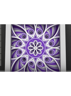 Intra απο ξύλο plywood 3mm-4mm πάχος - Flower 3D Layered Paper Cut, 3D Flower Δίασταση 30x30 cm INTRAFABR-31331878