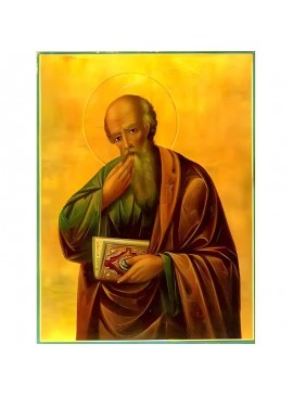 Εικόνα Ορθοδοξίας με περίγραμμα χρυσό σε ξύλο Φλαμουρίας  με  βάση Εικόνα ΑΓΙΟΣ ΑΠΟΣΤΟΛΟΣ ΚΑΙ ΕΥΑΓΓΕΛΙΣΤΗΣ ΙΩΑΝΝΗΣ Ο ΘΕΟΛΟΓΟΣ Χειροποίητη Ελληνορθόδοξη εικόνα του Ιησού Χριστού, Κρεμαστή πλάκα βυζαντινής τέχνης, χριστιανική τέχνη Διάσταση 40x30 cm (10,2x7