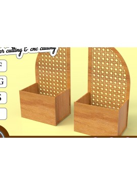Σετ των 2 Intra απο ξύλο plywood 3mm-4mm πάχος - Καλάθι λουλουδιών για  Δίασταση 20x20 cm INTRAFABR-33486889