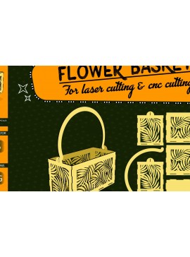 Σετ των 2 Intra απο ξύλο plywood 3mm-4mm πάχος - Καλάθι λουλουδιών για  Δίασταση 30x20 cm INTRAFABR-29817983