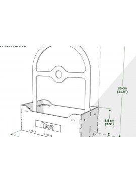 Σετ των 3 Intra απο ξύλο plywood 3mm-4mm πάχος - Καλάθι λουλουδιών | | Βαλεντίνος Δίασταση 4x4 cm INTRAFABR-90290508