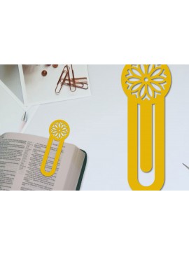 Σετ των 3 Intra απο ξύλο plywood 3mm-4mm πάχος - Λουλούδι σελιδοδείκτης Χαρτοκόψιμο με λέιζερ  Δίασταση 5x20 cm INTRAFABR-96517066