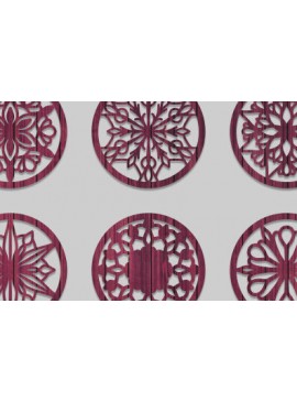 Intra απο ξύλο plywood 3mm-4mm πάχος - Σουβέρ λουλουδιών Laser Cut  Δίασταση 40x50 cm INTRAFABR-73208349