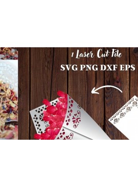 Intra απο ξύλο plywood 3mm-4mm πάχος - Κώνος λουλουδιών για πέταλα  Δίασταση 30x20 cm INTRAFABR-34159804