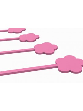 Σετ των 2 Intra απο ξύλο plywood 3mm-4mm πάχος - Flower Drink Stirrer Αρχεία  Cut Laser Δίασταση 15x15 cm INTRAFABR-118063383