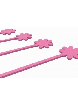 Σετ των 2 Intra απο ξύλο plywood 3mm-4mm πάχος - Flower Drink Stirrer Αρχεία  Cut Laser Δίασταση 15x15 cm INTRAFABR-118063013