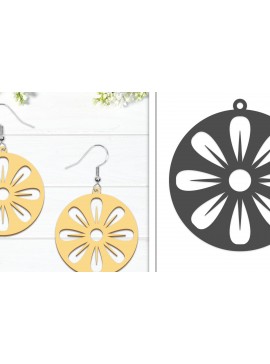 Σετ των 3 Intra απο ξύλο plywood 3mm-4mm πάχος - Σκουλαρίκια λουλουδιών | Σκουλαρίκια  Δίασταση 3x3 cm INTRAFABR-102950667