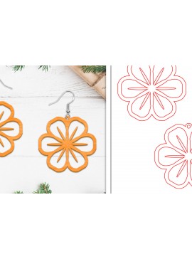 Σετ των 3 Intra απο ξύλο plywood 3mm-4mm πάχος - Σκουλαρίκια λουλουδιών | Σκουλαρίκια  Δίασταση 3x3 cm INTRAFABR-103112003