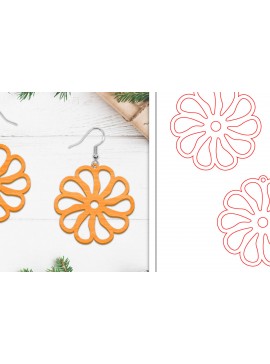 Σετ των 3 Intra απο ξύλο plywood 3mm-4mm πάχος - Σκουλαρίκια λουλουδιών | Σκουλαρίκια  Δίασταση 3x3 cm INTRAFABR-103112063