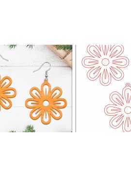 Σετ των 3 Intra απο ξύλο plywood 3mm-4mm πάχος - Σκουλαρίκια λουλουδιών | Σκουλαρίκια  Δίασταση 3x3 cm INTRAFABR-103112218