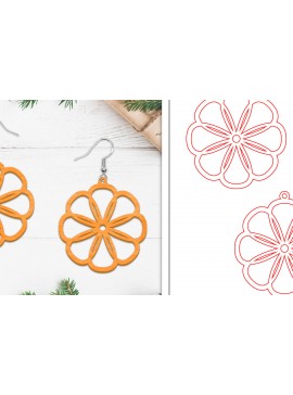 Σετ των 3 Intra απο ξύλο plywood 3mm-4mm πάχος - Σκουλαρίκια λουλουδιών | Σκουλαρίκια  Δίασταση 3x3 cm INTRAFABR-103112296