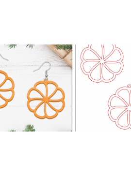 Σετ των 3 Intra απο ξύλο plywood 3mm-4mm πάχος - Σκουλαρίκια λουλουδιών | Σκουλαρίκια  Δίασταση 3x3 cm INTRAFABR-103112493