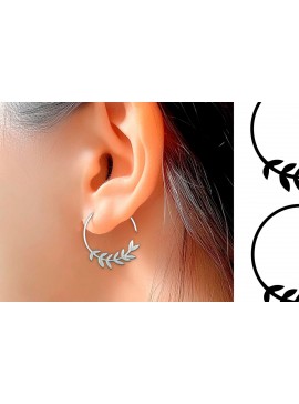 Σετ των 3 Intra απο ξύλο plywood 3mm-4mm πάχος - Σκουλαρίκια με λουλούδια . Σκουλαρίκια κρίκοι Δίασταση 3x3 cm INTRAFABR-123583946