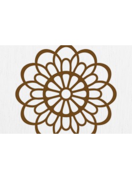 Σετ των 3 Intra απο ξύλο plywood 3mm-4mm πάχος - Σκουλαρίκια λουλουδιών Laser Cut Σχέδιο  10 Δίασταση 3x3 cm INTRAFABR-122748403