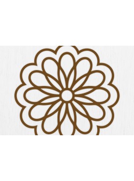 Σετ των 3 Intra απο ξύλο plywood 3mm-4mm πάχος - Σκουλαρίκια λουλουδιών Laser Cut  Design 2 Δίασταση 3x3 cm INTRAFABR-122530924