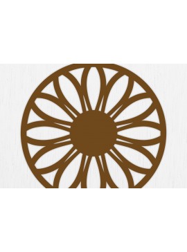 Σετ των 3 Intra απο ξύλο plywood 3mm-4mm πάχος - Σκουλαρίκια λουλουδιών Laser Cut Σχέδιο  3 Δίασταση 3x3 cm INTRAFABR-122530954