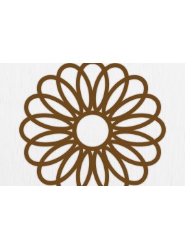 Σετ των 3 Intra απο ξύλο plywood 3mm-4mm πάχος - Σκουλαρίκια λουλουδιών Laser Cut Σχέδιο  4 Δίασταση 3x3 cm INTRAFABR-122530983