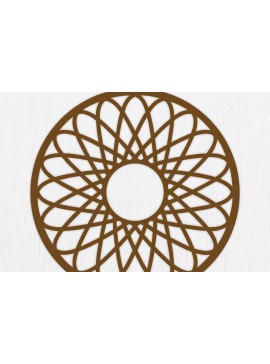 Σετ των 3 Intra απο ξύλο plywood 3mm-4mm πάχος - Σκουλαρίκια λουλουδιών Laser Cut Σχέδιο  5 Δίασταση 3x3 cm INTRAFABR-122531035