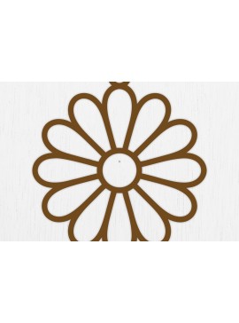 Σετ των 3 Intra απο ξύλο plywood 3mm-4mm πάχος - Σκουλαρίκια λουλουδιών Laser Cut Σχέδιο  6 Δίασταση 3x3 cm INTRAFABR-122748220