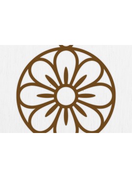 Σετ των 3 Intra απο ξύλο plywood 3mm-4mm πάχος - Σκουλαρίκια λουλουδιών Laser Cut Σχέδιο  7 Δίασταση 3x3 cm INTRAFABR-122748262