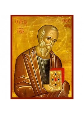 Εικόνα Ορθοδοξίας με περίγραμμα χρυσό σε ξύλο Φλαμουρίας  με  βάση Εικόνα ΑΓΙΟΣ ΑΠΟΣΤΟΛΟΣ ΚΑΙ ΕΥΑΓΓΕΛΙΣΤΗΣ ΙΩΑΝΝΗΣ Ο ΘΕΟΛΟΓΟΣ Χειροποίητη Ελληνορθόδοξη εικόνα του Ιησού Χριστού, Κρεμαστή πλάκα βυζαντινής τέχνης, χριστιανική τέχνη Διάσταση 40x30 cm (10,2x7